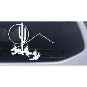 Western Cactus Moon Scene Western Car Window Wall Laptop Decal Sticker 