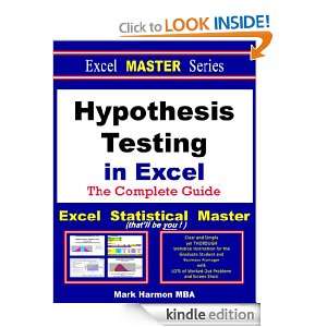   The Excel Statistical Master Mark Harmon  Kindle Store