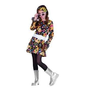  Childs Go Go Girl Costume Size X Large (14 16): Toys 