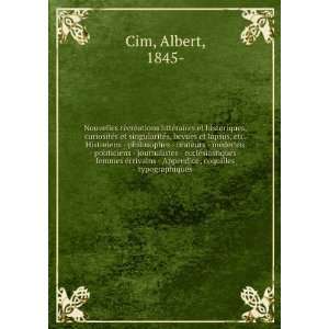     Appendice; coquilles typographiques: Albert, 1845  Cim: Books