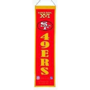  NFL San Francisco 49ers Super Bowl XVI Banner: Sports 