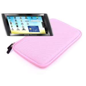   Pink Water Resistant Hard EVA Shell Case For Archos 70 Internet Tablet