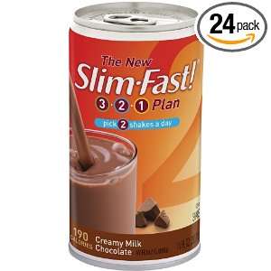Slim Fast Ready To Drink Milk Chocolate, 11 Ounce Cans (Pack of 24 