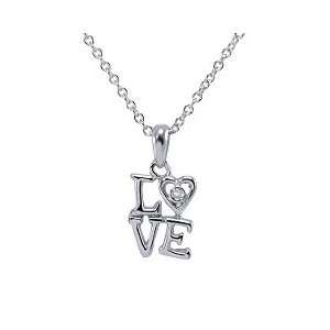  Kids Sterling Silver Retro Love Necklace Jewelry