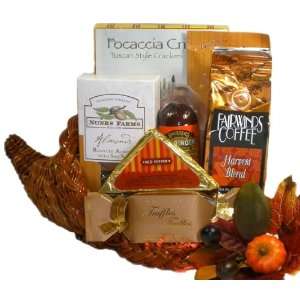 Cornucopia of Cheer Holiday Thanksgiving Gourmet Food Gift Basket with 