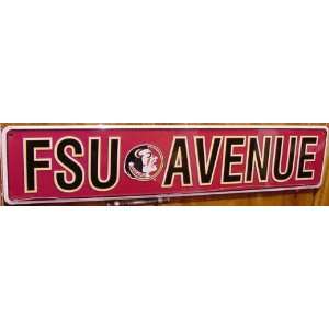 Florida State University Seminoles FSU Avenue Embossed Metal Street 