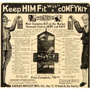  1918 Ad Comfykit Hygiene Kit Army Navy Nathan Novelty 