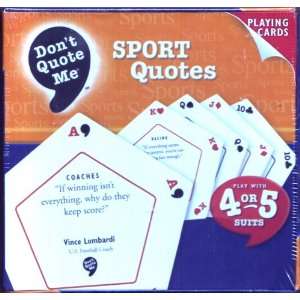  Dont Qute Me Spot Quotes Playing Cards Toys & Games
