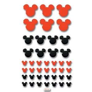 Disney Epoxy Stickers RED & BLACK MICKEY MOUSE ICONS For Scrapbooking 