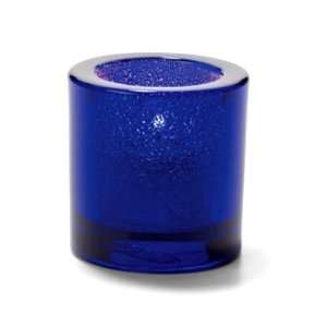  Tealight Lamp, Thick Glass, Round, Cobalt Blue Jewel: Home & Kitchen