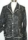 Nanette Lepore Black Tweed Skirt Suit S Jacket M Amazing! Must See 
