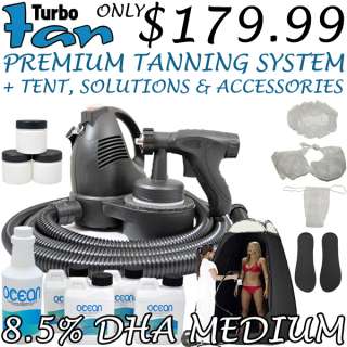   PREMIUM Sunless Airbrush HVLP SPRAY TANNING SYSTEM & DHA Solution TENT