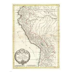  Pivot Publishing   A PPAPVP2662 1775 Bonne Map of Peru, Ecuador 