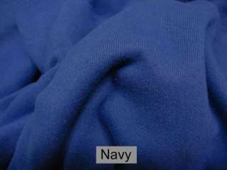   New 100% Cotton Rib knit stretch fabric NAVY BLUE BTY x 58  