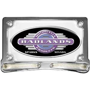 Badlands M/C Products Whiskers LED License Plate Frame   Horizontal 