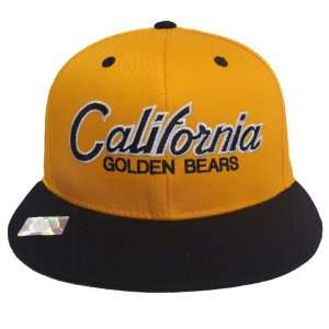  Cal Golden Bears Retro Script 2 Tone Snapback Cap Hat 