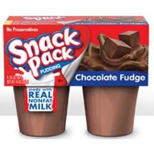 Hunts Chocolate Fudge Pudding Snack Pack 4 pk:  Grocery 