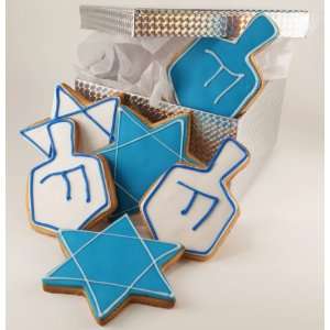 Hanukkah Decorated Cookies Gift Box Grocery & Gourmet Food