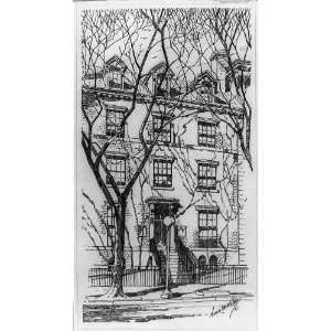   ,DC,Perspective rendering of a row house,1924 27