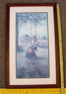 Glynda Turley Vintage Lady in Park Swing Print Picture  