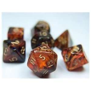   Dice Set (Spectrum Amber) role playing game dice + bag Toys & Games