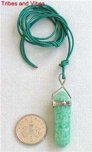 Healing ITE Crystal Point Pendant Jewellery cord necklace 