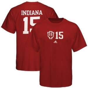   adidas Indiana Hoosiers Crimson #15 Tryout T shirt