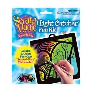  Scratch Art Scratch Magic Light Catcher Fun Kit 6 1/4x7 