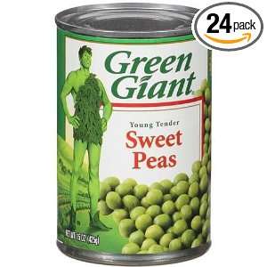 Green Giant Peas, 15 Ounce (Pack of 24)  Grocery & Gourmet 