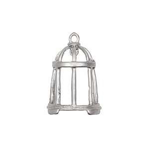   Rhodium (plated) Bird Cage 16x31mm Charms: Arts, Crafts & Sewing