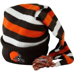   Browns Brown Striped Toboggan Knit Hat 