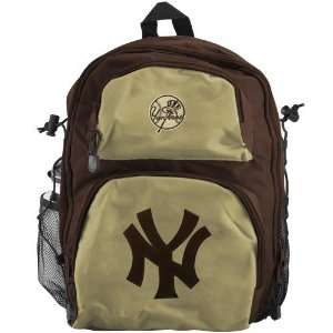    New York Yankees Youth Brown Gold Bravo Backpack