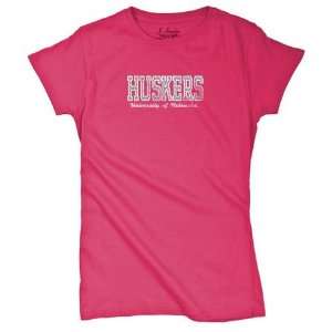  Nebraska Cornhuskers Ladies Polka Dot Logo Shirt Sports 