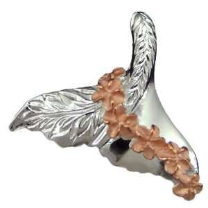  925 Silver Whale Tail w/ Lei Pendant Hawaiian Jewelry 