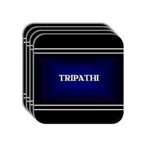 Personal Name Gift   TRIPATHI Set of 4 Mini Mousepad Coasters (black 