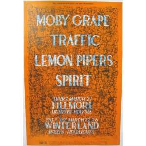    Spirit Traffic SIGNED Fillmore Concert Poster BG112