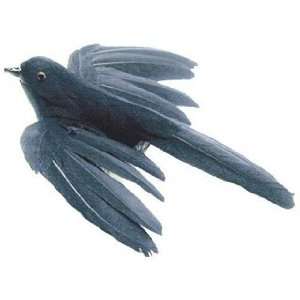   and Garden Accents Raven Bird 5 Flying, Feather, Black with Glitter