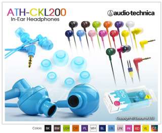 Audio Technica ATH CKL200 In Ear Headphone FREE SHIP WORLDWIDE CKL 200 