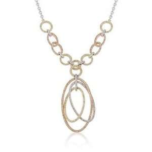   30 ct. t.w. Diamond Y Necklace In 14kt Tri Colored Gold: Jewelry