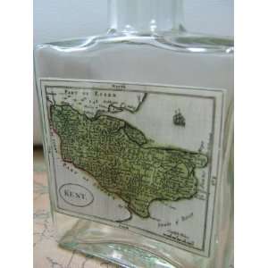  Vintage Map of Kent Apothecary Bottle 