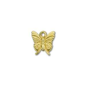  Gold Plated Pewter Butterfly with Striped/Dotted Wings 