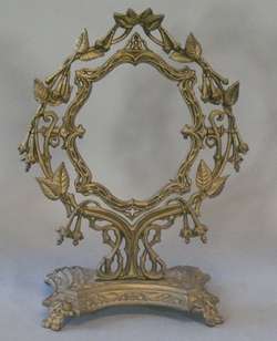 Art Nouveau Cast Gilt Metal Picture or Mirror Frame c. 1920  