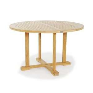  15047 Premium Barbuda 4 foot Round Teak Wood Table 