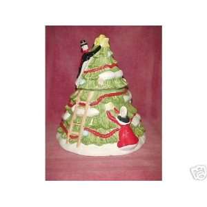 Christmas Tree with man and Woman Cookie Jar Everything 