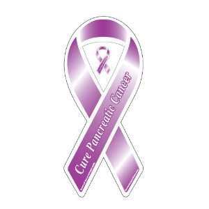  ?Cure Pancreatic Cancer? Purple Ribbon Car Magnet: Home 