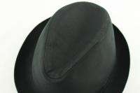 Stetson Summer Black Cotton Fedora Stingy/Snap Brim Porkpie Hat M L XL 