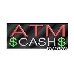  ATM Cash Neon Sign  478, Background MaterialBlack 