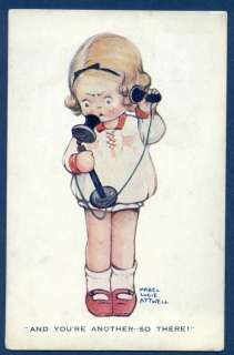 G2603 Mabel Lucie Attwell postcard, Girl on Telephone  