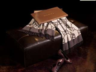 NEW Gucci Throw Blanket★Authentic★Cashmere Wool♥Perfect Gift 