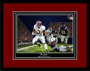 Alabama Football Trent Richardson The Juke framed and matted print 